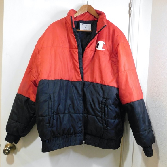 Champion Men's Color Blocked Stadium Puffer Jacket - Picture 1 of 4